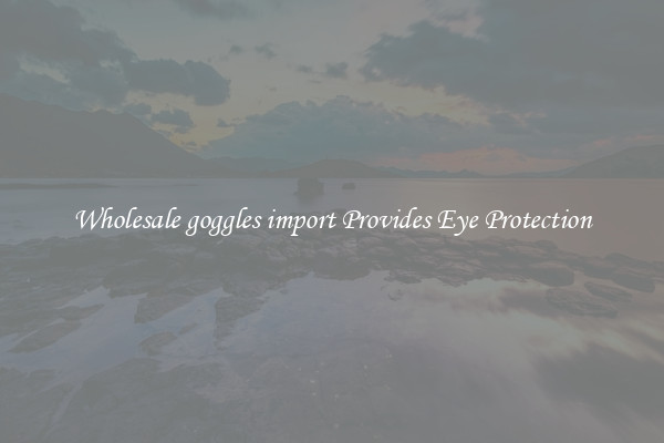 Wholesale goggles import Provides Eye Protection