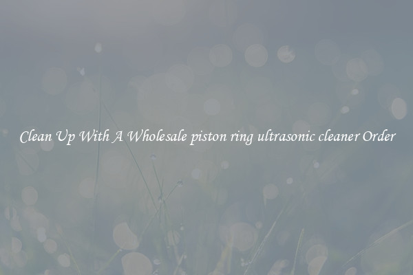 Clean Up With A Wholesale piston ring ultrasonic cleaner Order
