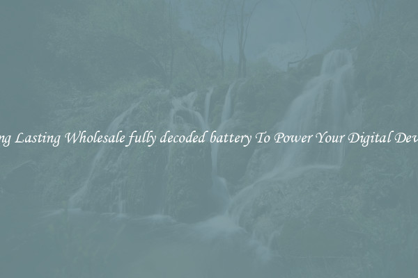 Long Lasting Wholesale fully decoded battery To Power Your Digital Devices