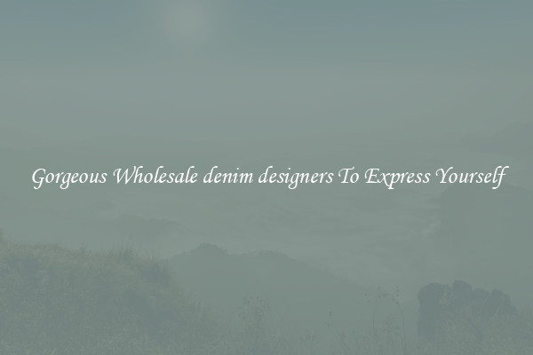 Gorgeous Wholesale denim designers To Express Yourself