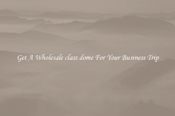 Get A Wholesale class dome For Your Business Trip