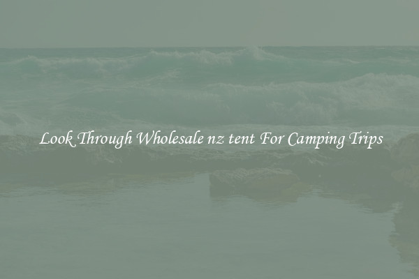 Look Through Wholesale nz tent For Camping Trips