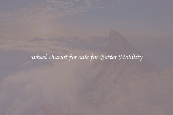 wheel chariot for sale for Better Mobility