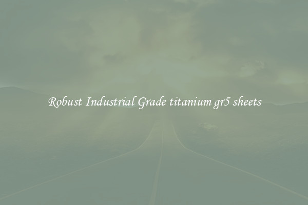 Robust Industrial Grade titanium gr5 sheets